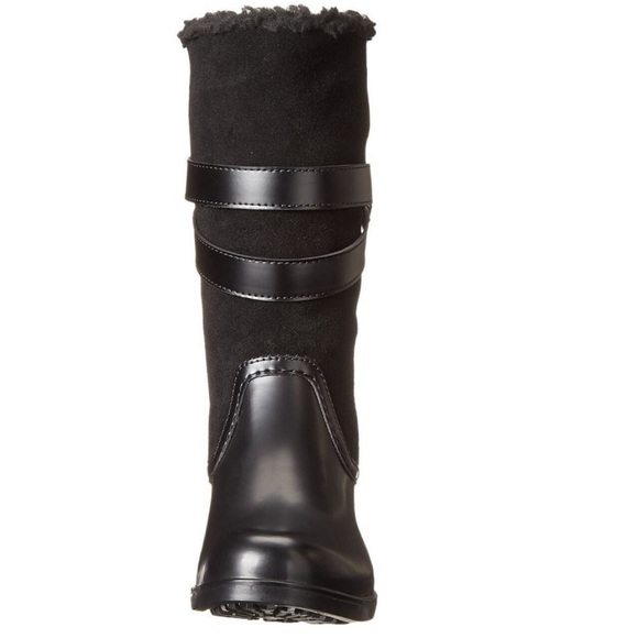 Coach Shoes New Coach Zena Black Moto Engineer Suedeshearlingrubber